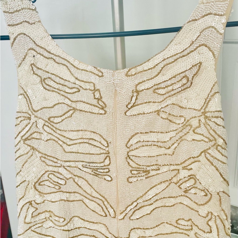 Parker Cream and Gold Sequin Camisole